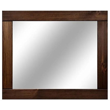 Special Walnut Natural Rustic Style Vanity Mirror , 36"x30"