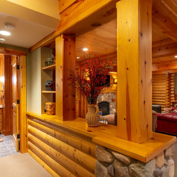 Modern Log Cabin Basement Remodel in Ann Arbor, Michigan