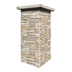 C139-ALPINE DEEP STACKED STONE COLUMN WRAP (CAPS SOLD SEPARATELY) - Wall Panels