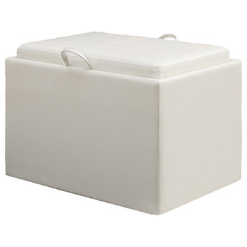 Designs4Comfort Accent Storage Ottoman With Reversible Tray