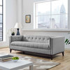 Serve Upholstered Fabric Sofa, Light Gray