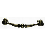 Top Knobs - Oxford Pull 3 3/4" (c-c) - German Bronze - Length - 4 1/2", Width - 1 1/4", Projection - 5/8", Center to Center - 3 3/4", Base Diameter - 3/4"