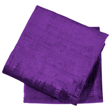 Velvet 2 Piece Euro Pillow Cover Set, Imperial Purple, 2 Piece, 26"x26"