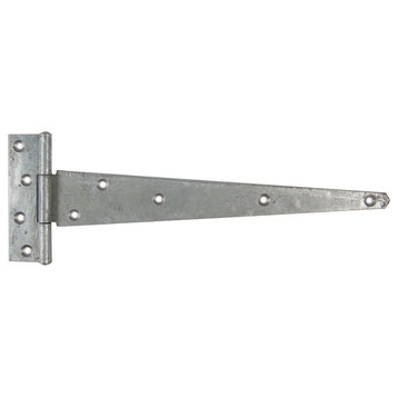 Strong Tee Hinges, 12", Galvanized, Pair