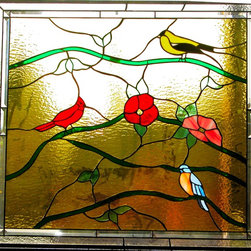 Birds Reeza - Stained Glass Panels
