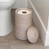 Artifacts Rattan™ Double Toilet Roll Holder, White Wash