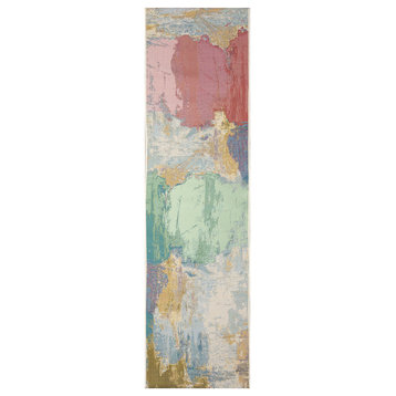 Marina Watercolor Indoor/Outdoor Rug Pastel 1'11"x7'6"
