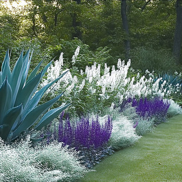 Cool Blues Garden Border