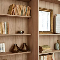Composition Biblioth&egrave;que Modulable TV-Bar Coulissants Directoire Ch&ecirc;ne - Bookcases
