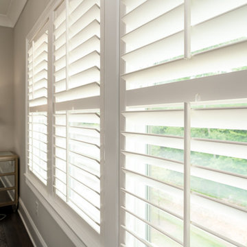 Custom Hardwood Plantation Shutters with 3.5" Louvers