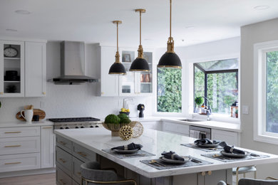 Example of a transitional kitchen design in San Francisco