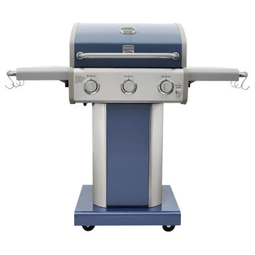 Kenmore 3 Burner Gas Grill with Side Shelves, Azura