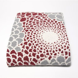 Eco Zinnia Throw-Pomegranate/Smoke - Products