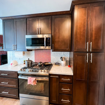 Brown kitchen remodeling