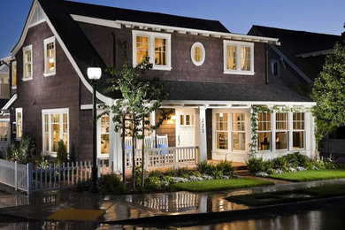 Inspiration for a mid-sized craftsman brown two-story wood exterior home remodel in San Francisco