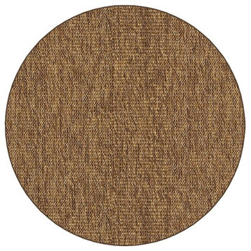 BONAIRE Area Rug Indoor/Outdoor Carpet, Bronze, Round 7'