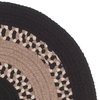 Colonial Mills Corsair Banded Runner Braided Rug, Black, 2x10