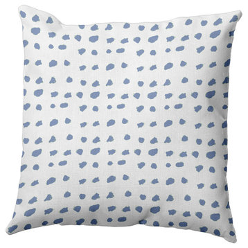 Dot Of Spots Decorative Indoor/Outdoor Pillow, Cornflower, 20"x20"