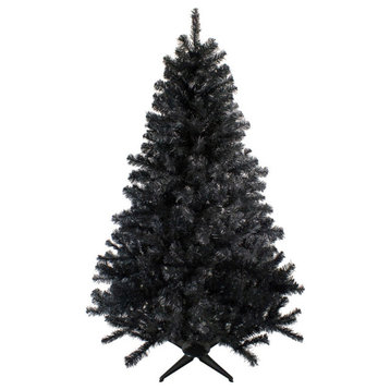 7' Black Colorado Spruce Artificial Christmas Tree, Unlit