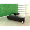 OFM Model 4003C Triple Seating Bench, Textured Vinyl with Chrome Base, Midnight