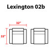 Lexington 2 Piece Outdoor Aluminum Patio Furniture Set 02b Terracotta