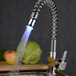 Single Handle Chrome Centerset Pull-out Kitchen Tap (T0781S) - Kitchen Faucets