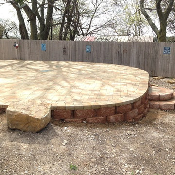 Paver Patio with Retaining Walls