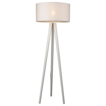 Tourer 1-Light White Floor Lamp