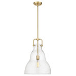 Innovations Lighting - Innovations Lighting 494-1S-SG-G594-14 Haverhill 1 Light 14" Pendant - Innovations Lighting 494-1S-SG-G594-14 Haverhill 1 Light 14 inch Pendant. Style: Industrial, Restoration-Vintage, Traditional. Collection: Haverhill. Material: Steel, Cast Brass, Glass. Metal Finish(Body): Satin Gold. Metal Finish(Canopy/Backplate): Satin Gold. Dimension(in): 19(H) x 14(W) x 14(Dia). Bulb: (1)60W Medium Base Vintage Bulb recommended(Not Included). Voltage: 120. Dimmable: Yes. Color Temperature: 2200. CRI: 99.9. Lumens: 220. Maximum Wattage Per Socket: 100. Min/Max Height(Fixture Height with Cord or Included Stems and Canopy)(in): 28/52. Wire/Cord: 10 Feet Of Wire. Sloped Ceiling Compatible: Yes. Glass Shade Description: Seedy Haverhill. Shade Material: Glass. Glass or Metal Shade Color: Seedy. Glass Type: Seeded. Shade Size Dimension(in): 14(Dia) x 15.75(H). Canopy Dimension(in): 4.75(Dia) x 1(H). UL and ETL Certification: Damp Location.