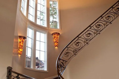 Example of a trendy staircase design in Denver