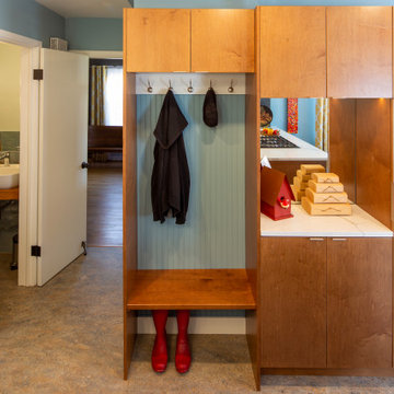 Pantry with Bench and Coat Hooks