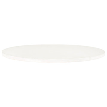 54" White Concrete Round Dining Table Top (Mix and Match)