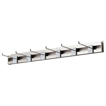 Arrange A Space Six Peg Add-on, Silver and chrome, 32"