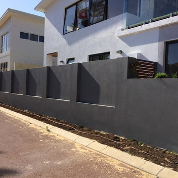 Rendered Brick Fence