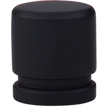 Top Knobs  -  Oval Knob Small 1" - Flat Black