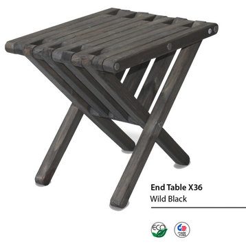 GloDea End Table X36, Wild Black, By Ignacio Santos