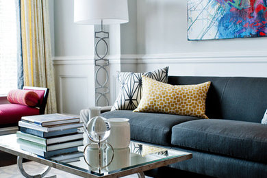 Inspiration for a transitional living room remodel in Toronto