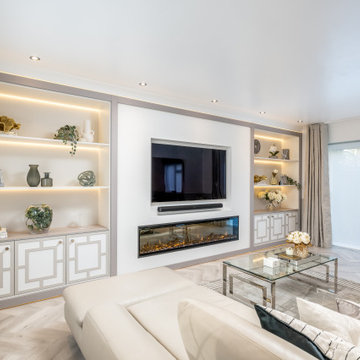 Elegant Living Room with Bespoke Cabinetry