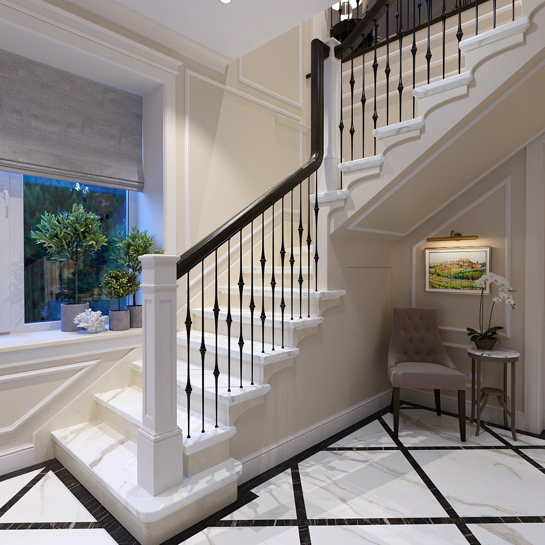 Railing options. Traditional style