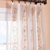 Lunetta Taupe Gold Embroidered Sheer Curtain