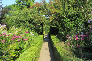 This is an example of a rural garden in Cheshire.