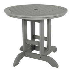 Highwood USA - Round Dining Table, 36", Coastal Teak - Outdoor Dining Tables