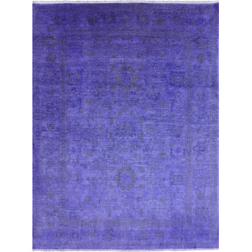 9x12 Full Pile Overdyed Hand Knotted Rug, PB4859