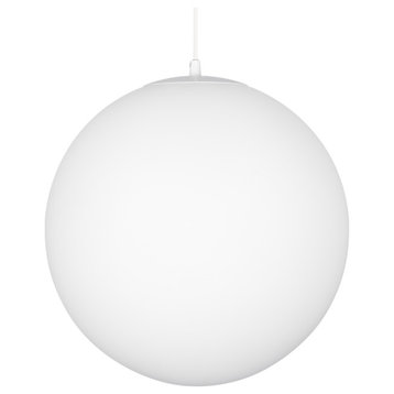 Kira Home Ceres 14" Hanging Orb Pendant Light, Smooth Frosted Diffuser