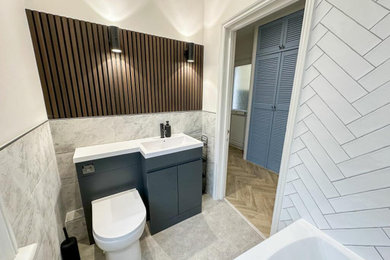 This is an example of a contemporary bathroom in Sussex.