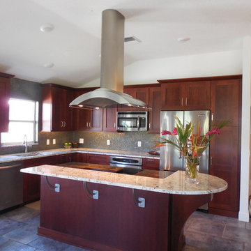 Transitional Omega Cherry Kitchen