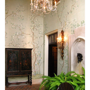 Hand painted wallpaper showroom
