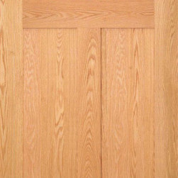 Craftsman 3-panel Red Oak Door - Interior Doors