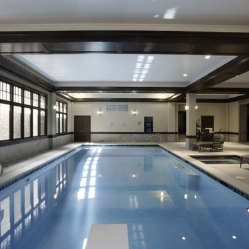 Glencoe, IL Indoor Lap Pool and Hot Tub