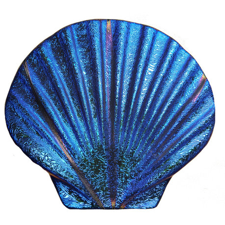 Metallic Seashell Fusion Series Ceramic Swimming Pool Mosaic 5", Sapphire